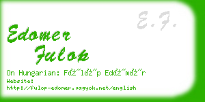 edomer fulop business card